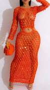 Crochet Sequins Dress