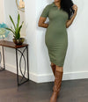 Polo Slit Midi Dress